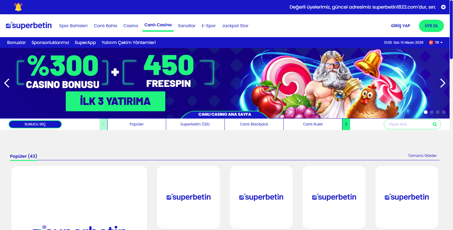 Superbetin TV İzle Takılmadan